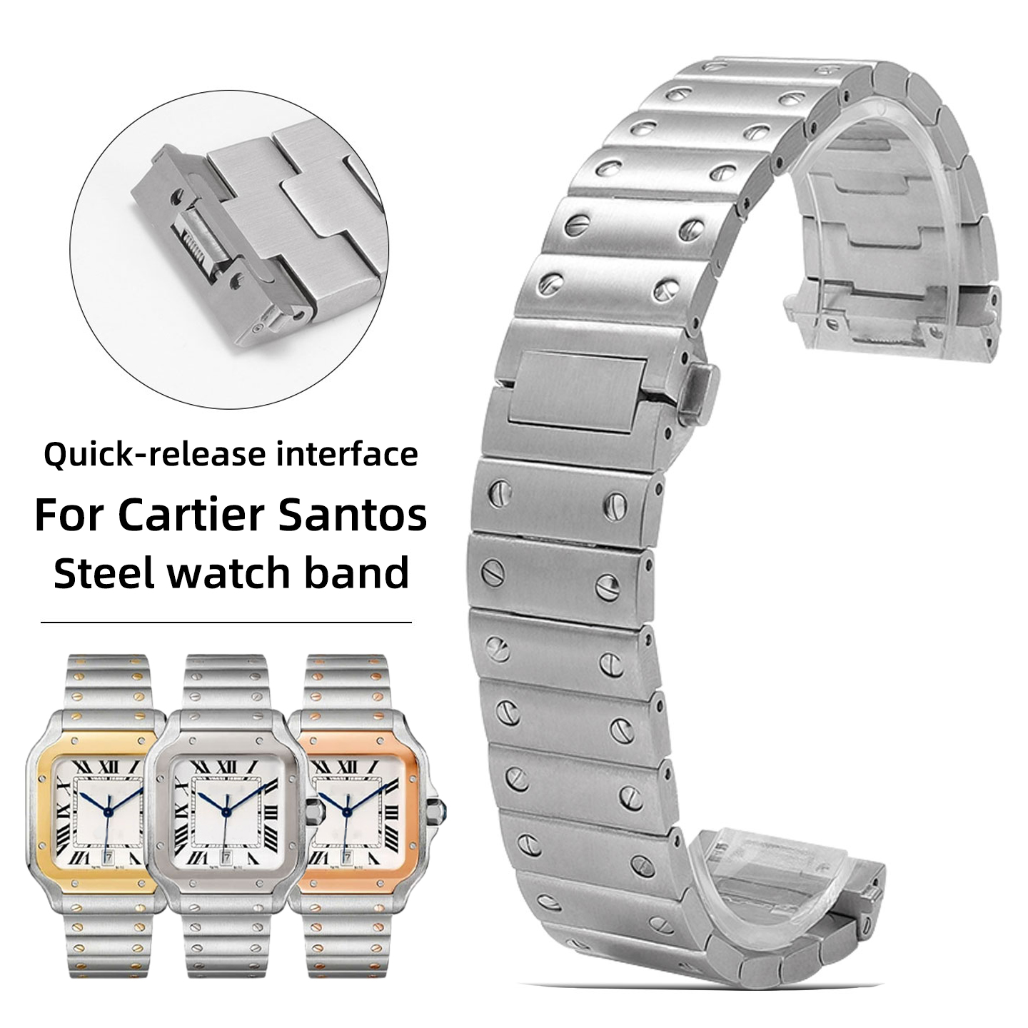 Men'S Accessories Cartier - Correa de acero inoxidable de 21
