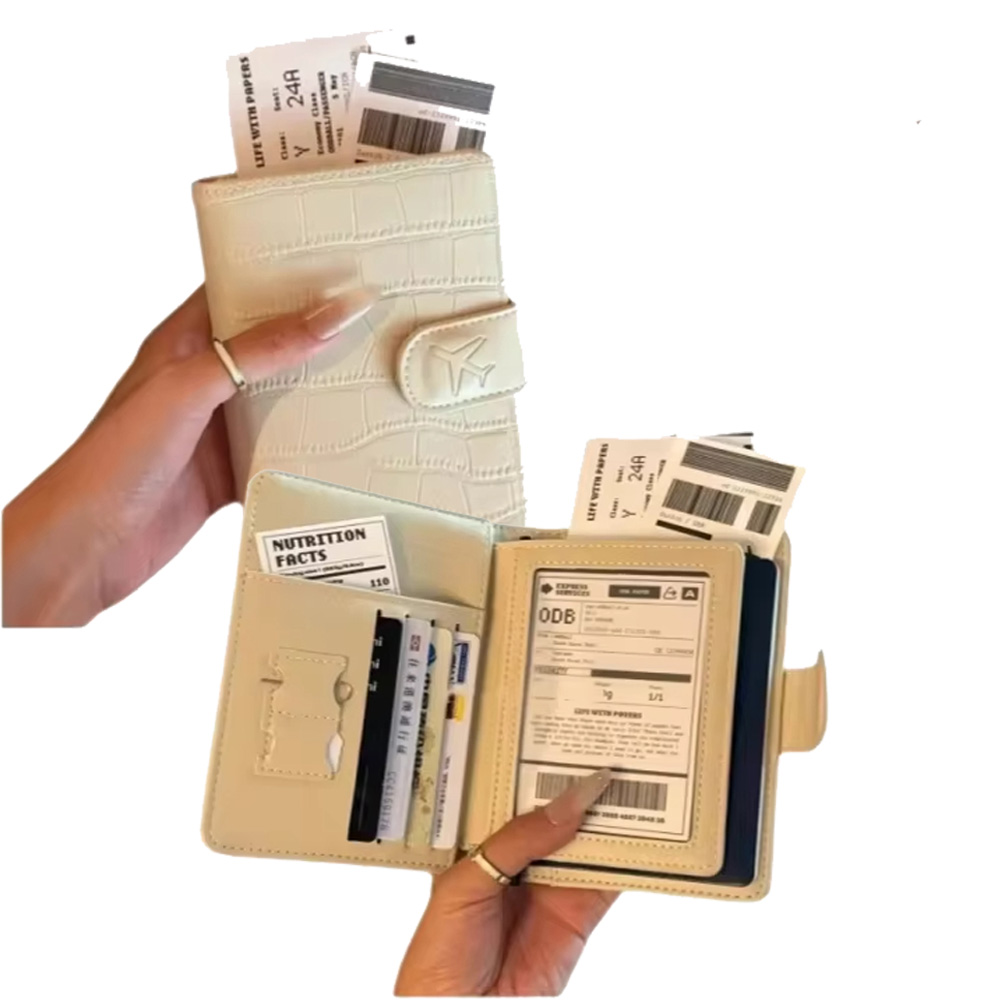 Travel Organizer Men - Funda de Pasaporte de Cuero PU